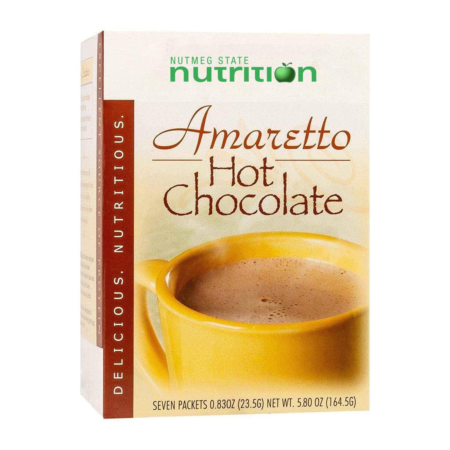 Nutmeg State Nutrition Nutmeg State Nutrition HealthyWise - High Protein Hot Cocoa - Instant Low Carb, Low Calorie Hot Chocolate Mix with 15g Protein, 7 Servings Per Pack (Amaretto)
