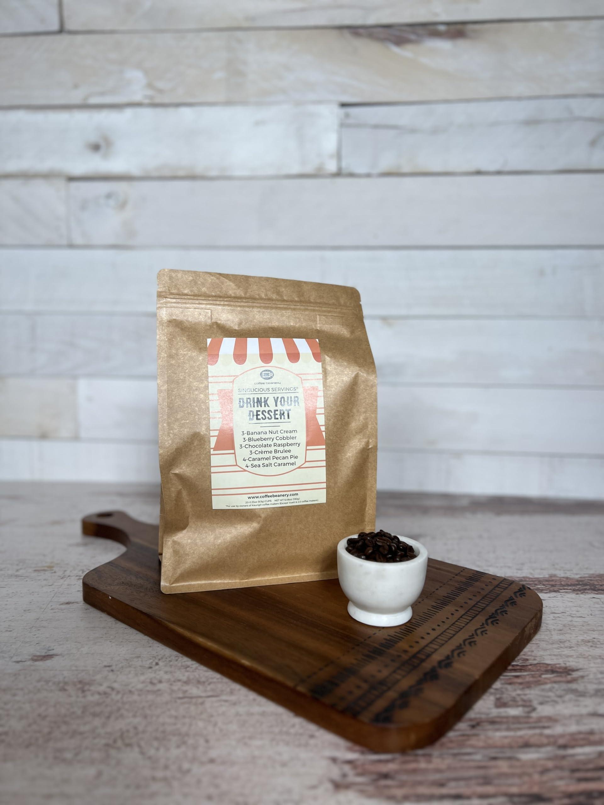 Coffee Beanery Drink Your Dessert Coffee Pod Variety Pack of Coffee Pods by Coffee Beanery | 20ct Flavored Coffee Pods Medium Roast Coffee Pods| 100% Specialty Arabica Coffee| Gourmet Coffee Pods