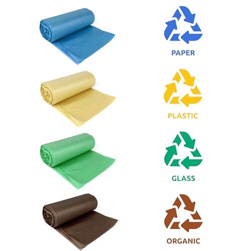 D.RECT D.RECT Bin Bags 35L - Bin Liners 80 Pieces - Rubbish Bags - Bin Bag Perfect for Everyday Use, Household, Office, Kitchen & Caterers, 4 Colours