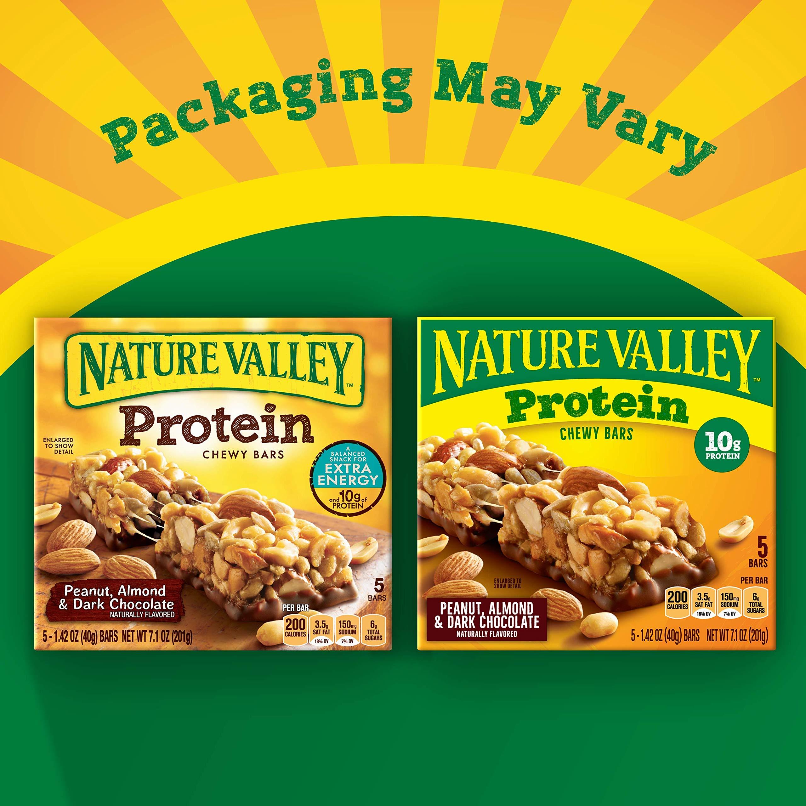 Nature Valley Nature Valley Chewy Protein Granola Bars, Peanut Almond Dark Chocolate, 5 Bars, 7.1 OZ