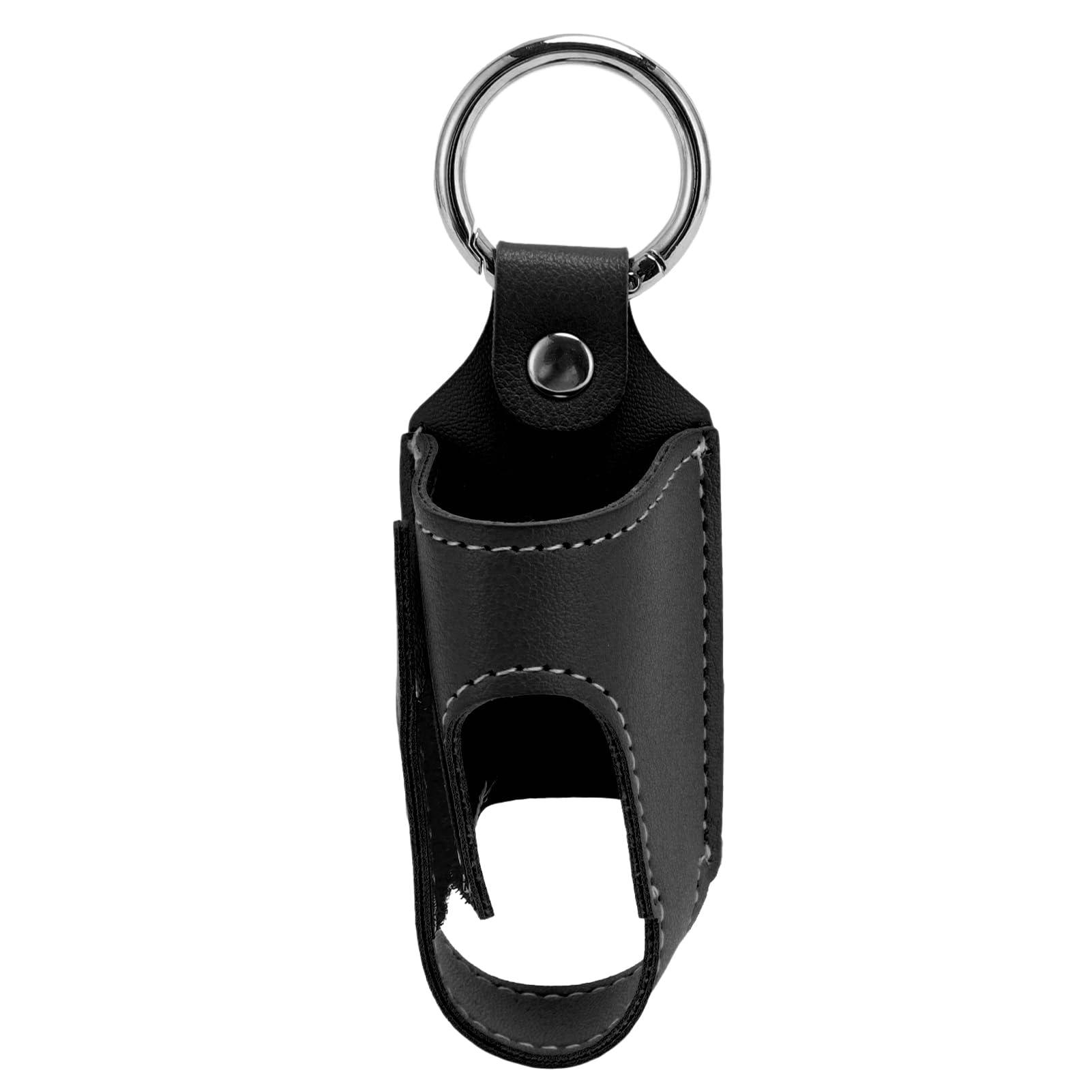 Generic Asthma Inhaler Carrying Holder, Fixation PU Leather Asthma Inhaler Holder 2pcs for Travel (Black)