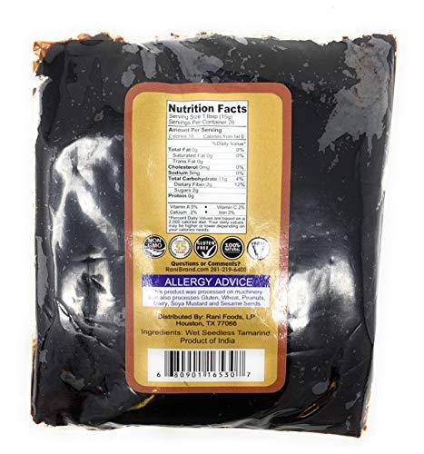 Rani Brand Authentic Indian Products Rani Tamarind, Wet Seedless Block/Slab (Imli) 14oz (400g) ~ All Natural | No added sugar | Vegan | Gluten Free | NON-GMO | Indian Origin