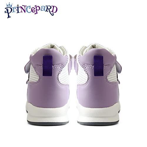 princepard Toddlers Orthopedic Corrective Sneakers for Kids with Arch & Ankle Support,Girls and Boys\'High Top Shoes for Flat Foot,Anti-Slip Soles Pink