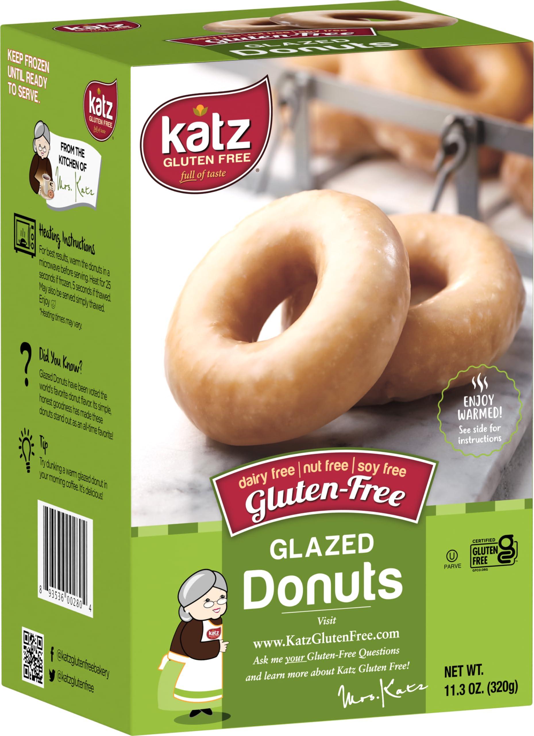 Katz Gluten Free Katz Gluten Free Glazed Donuts | Dairy Free, Nut Free, Soy Free, Gluten Free | Kosher (6 Packs of 6 Donuts, 14 Ounce Each)