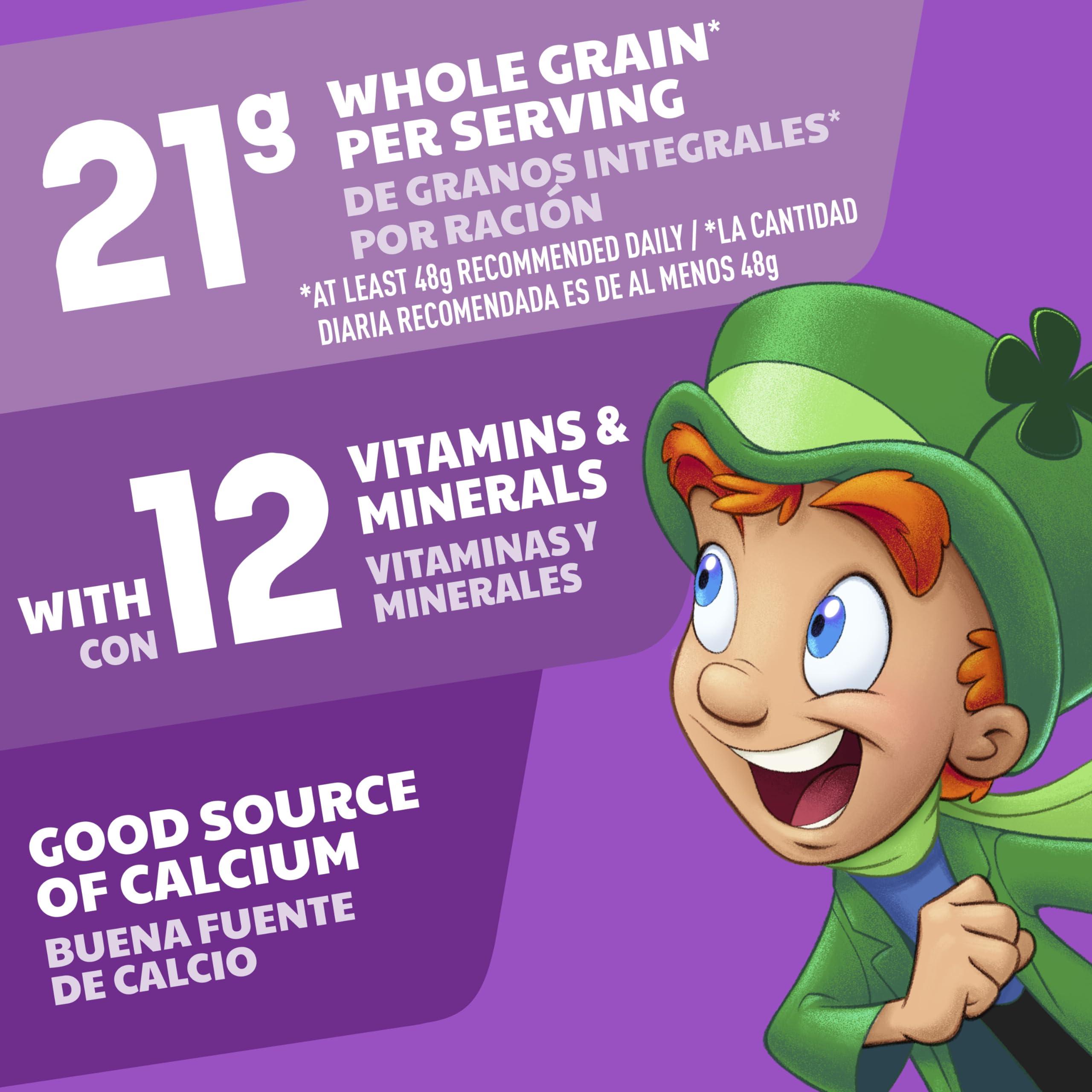 Lucky Charms Lucky Charms Berry Swirl Breakfast Cereal with Marshmallows, Kids Breakfast Cereal, Made with Whole Grain, 10.9 oz (Pack of 2)