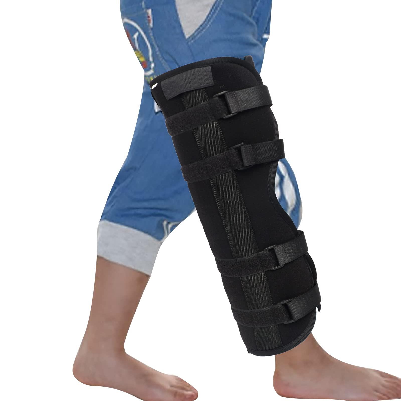 OhMill OhMill Kids Knee Brace for Knee Pain Adjustable Knee Brace with Side Stabilizers Knee Joint Fixation Protector for Sports, Meniscus Tear,Injury Recovery - Fit Boys & Girls