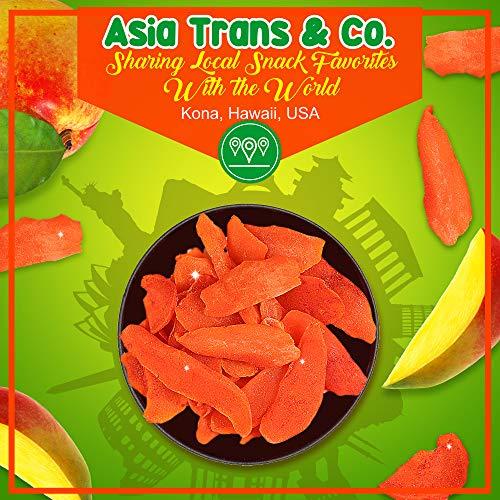 Asia Trans & Co. Asia Trans Li Hing Mui Dried Mango | Hawaiian Favorite | Naturally Sweet Dried Fruit Candy with Asian Plum Powder