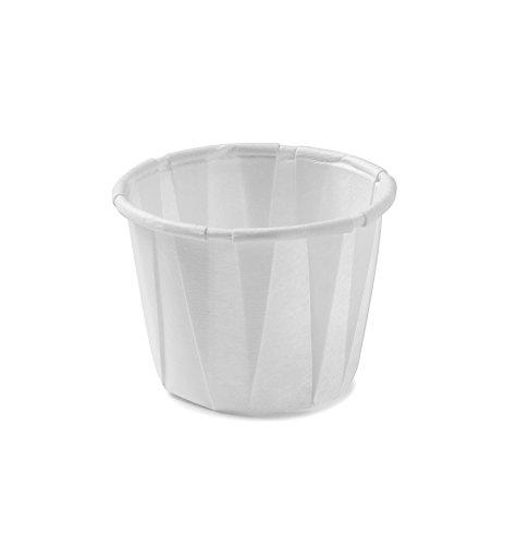 Vakly Disposable Paper Souffle Medicine Cups 3/4 oz [Pack of 2500] – (0.75 Ounce) Small Cups for Medication Distribution, Pills, Tasting, Condiments, Food and Dessert Serving