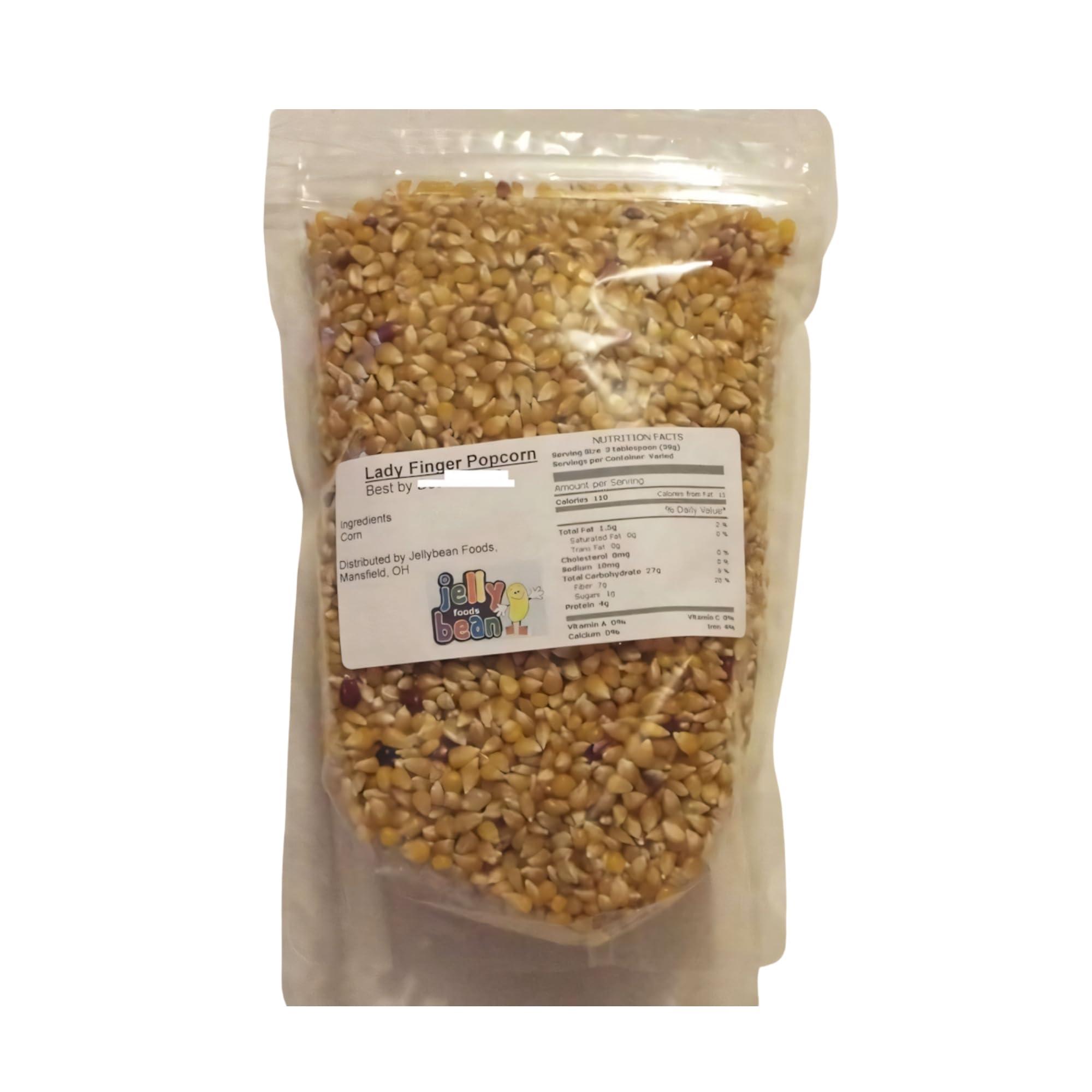 Jellybean Foods Unpopped Popcorn Kernals (Ladyfinger, 2 LB)