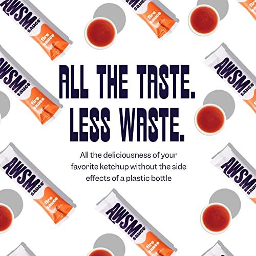 AWSM Sauce AWSM Sauce Chesapeake Fire Powdered Sauce | Savory and Spicy Hot Sauce, Just Add Water, Low Waste, Delicious and Sustainable Powdered Fire Sauce | Starter Kit, 1 Jar & 3 Sauce Packets