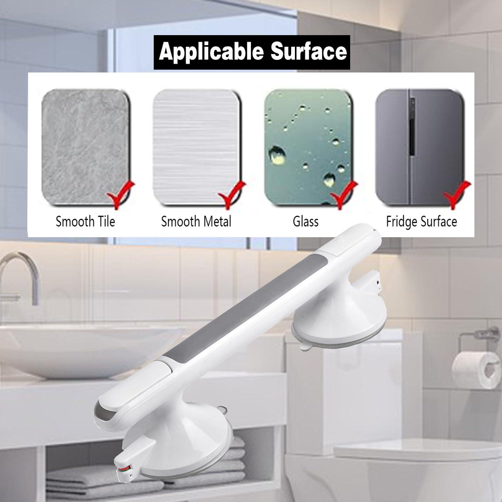 EXCLEN Shower Handles Suction Grab Bars for Shower 12 Inch, Grab Bars for Bathtubs and Showers, Shower Handles for Elderly Suction, Suction Shower Grab Bars for Seniors Elderly Handicap