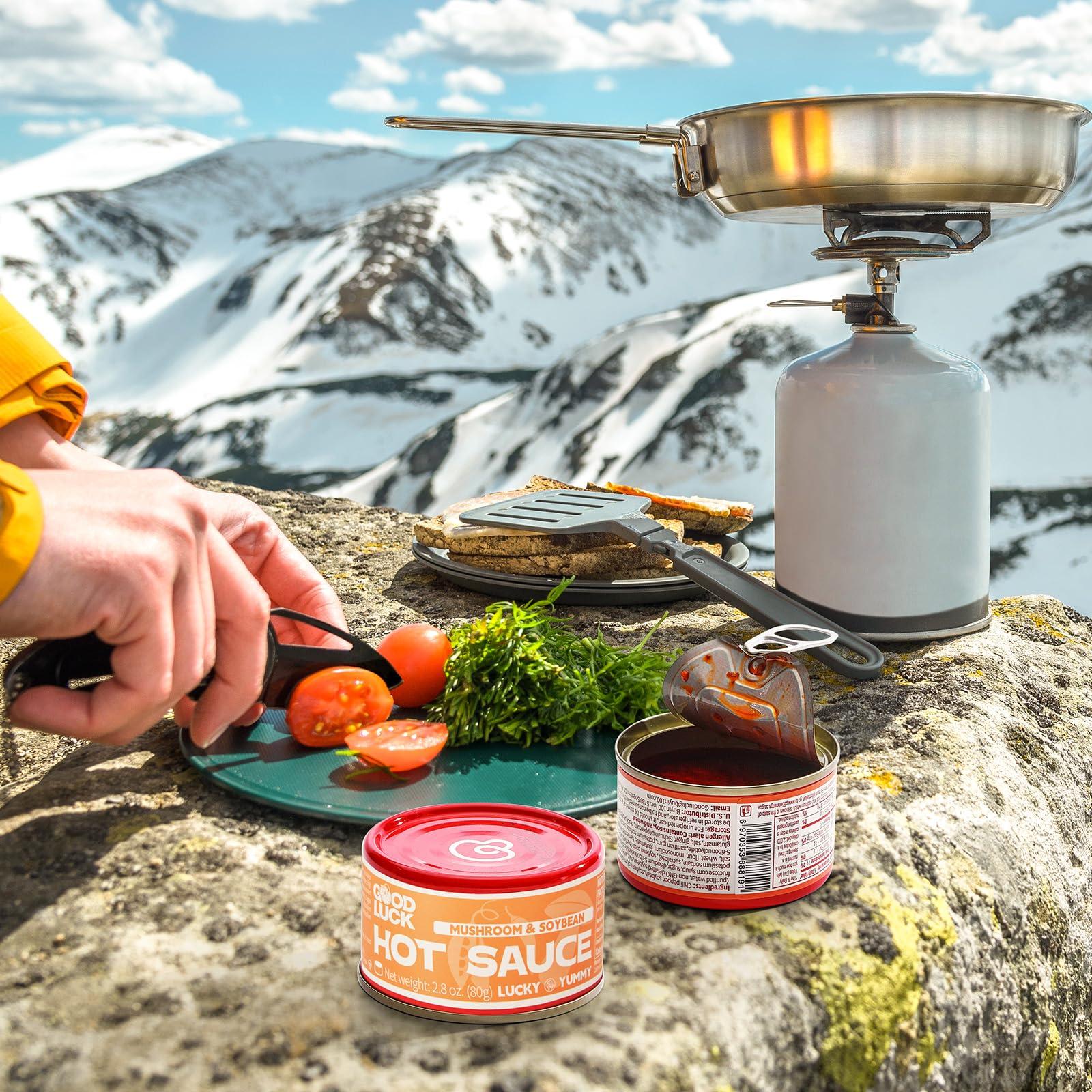 GOOD LUCK GOOD LUCK Mushroom Hot Sauce, Spicy Chili Oil and Chili Paste with High-Grade Mushroom Instant Mushroom Sauce, Chopped Chili Sauce,Fresh Pepper,Soybean,Garlic