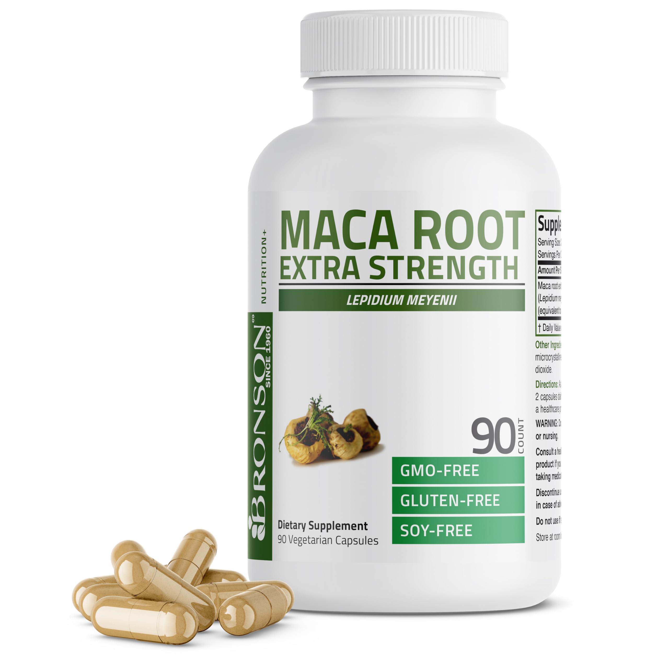 Bronson Bronson Maca Root Extra Lepidium Meyenii, Non-GMO, 90 Vegetarian Capsules