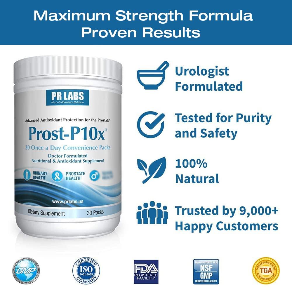 Prost-P10x Prost-P10x Advanced Prostate Health Supplement for Men, 10 Natural Ingredients, Saw Palmetto, Beta Sitosterol, Reduce Bathroom Trips & Urgency - 2 Month Supply
