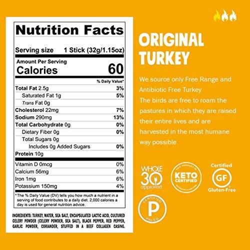 Chomps Chomps Variety Trial Pack, Grass Fed and Free Range Beef & Turkey Sticks, 8 Flavor Pack - Keto, Paleo, Whole30