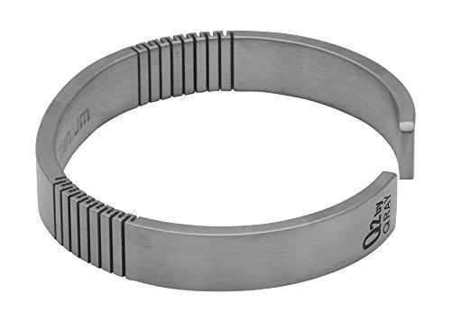 QRAY QRAY Q2 Pure Titanium 100% Pure Titanium Golf Athletic Bracelet Men Women C-Shaped Health Wellness Bracelet (Medium: 7"~7.75")