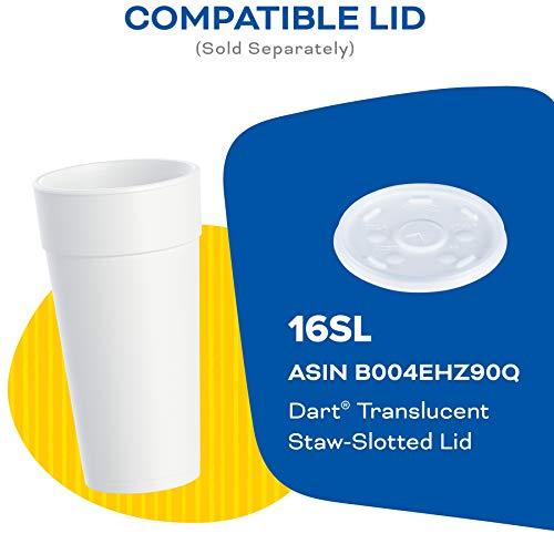 DART DART 24J16 Drink Foam Cups, Hot/Cold, 24oz, White, 25 Per Bag (Case of 20 Bags) (DCC24J16)