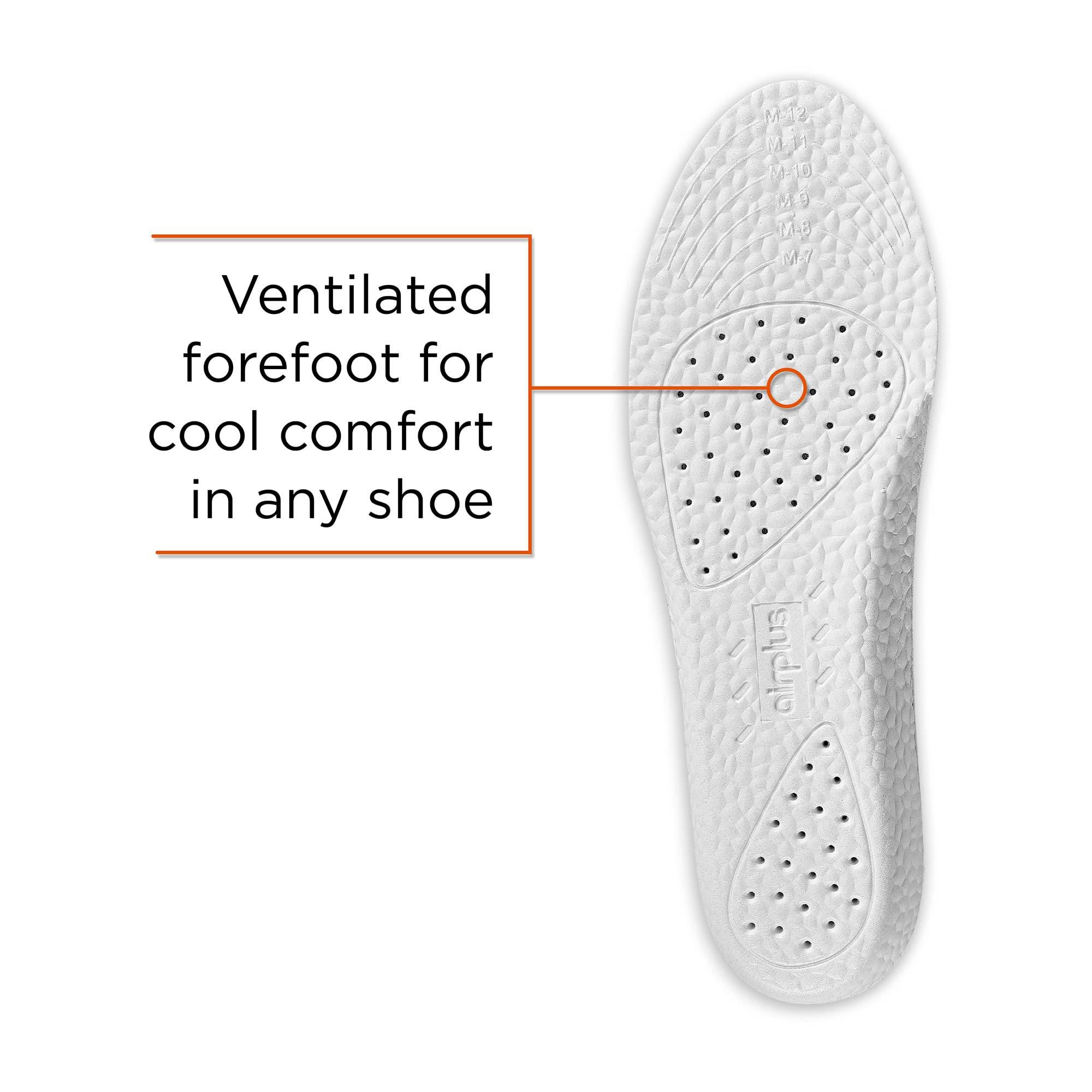 Sof Sole Airplus Energy Cushion Insoles with Super Bounce Technology, Men\'s Size 7-13