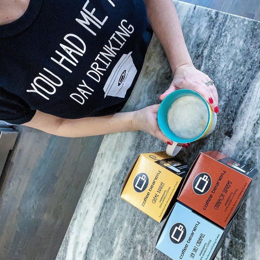 Coffee Beanery Sea Salt Caramel Decaf Coffee Pods by Coffee Beanery | 48ct Bulk Flavored Decaf Coffee Pods Medium Roast Coffee Pods| 100% Specialty Arabica Coffee| Gourmet Coffee Pods