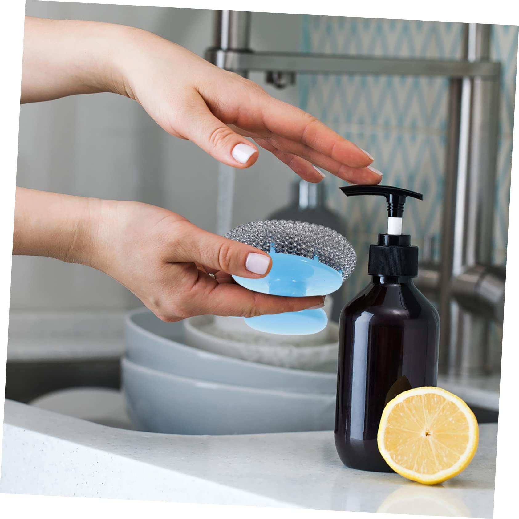 Healifty 10 Sets Wire Brush Handle Dish Brush Kitchen Cleaning Brush Stainless Steel Scrubber Wire Ball with Handle Pot Scrubber Scrub Brush for Pot Dish Clean Brush Home Pot Washing Tool