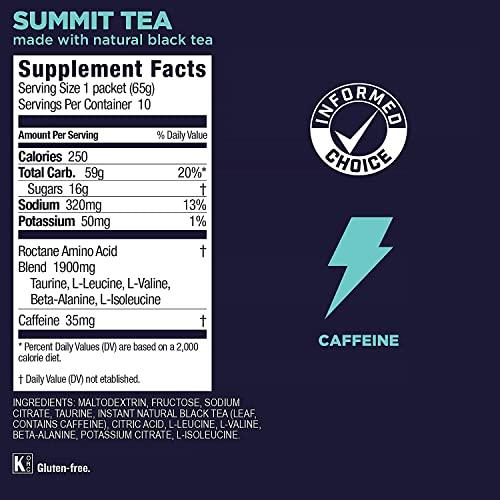 GU Energy GU Energy Roctane Ultra Endurance Energy Drink Mix, Vegan, Gluten-Free, Kosher, and Dairy-Free n-the-Go Energy for Any Workout, 10 Single-Serving Packets, Summit Tea