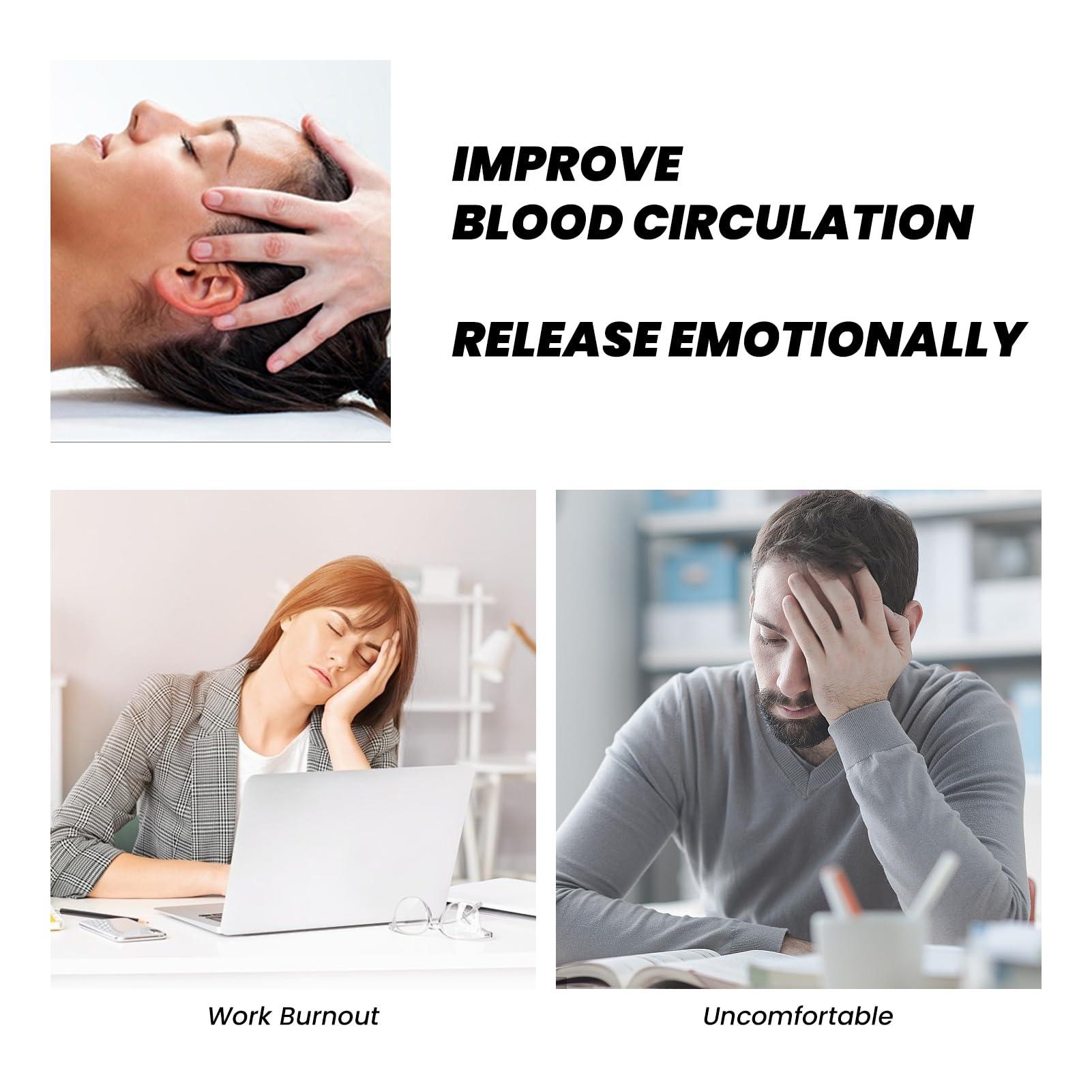 NSXAYIWE Magnetic Therapy Massage Fork, 5 Drainage Acid Pen Emotion Code Magnets, Magnetic Fork Meridians Points Massage Stick, Relaxing Body Massage Tool Healing Magnets (5)