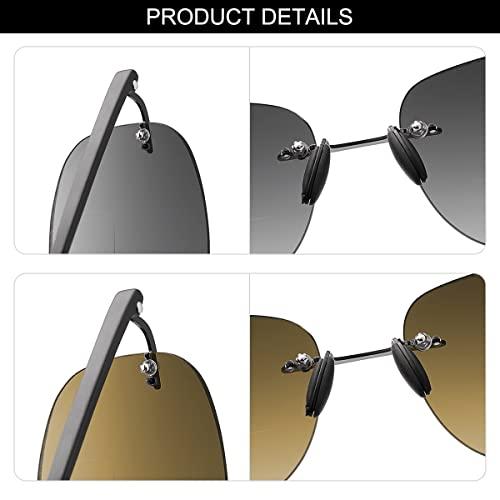 YIMI YIMI 2 Pairs Bifocal Reading Glasses Blue Light UV400 Protection Sport Sunglasses Far and Near Dual Use for Men Women Eyewear(Black and Brown, 2.50, multiplier_x)