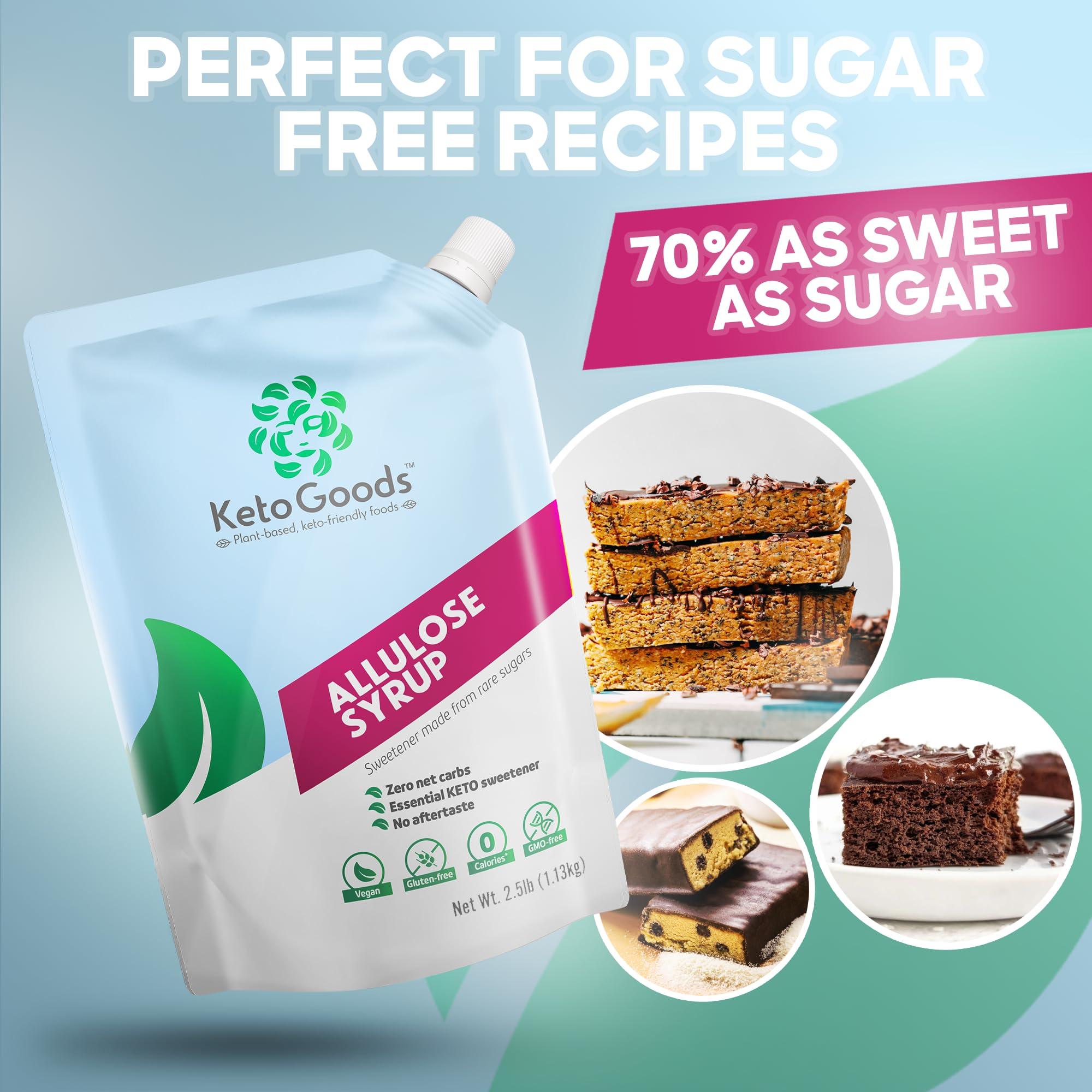 Keto Goods KetoGoods Allulose Simple Syrup: No carbs/calories, Keto friendly, No glycemic impact (2.5lb)