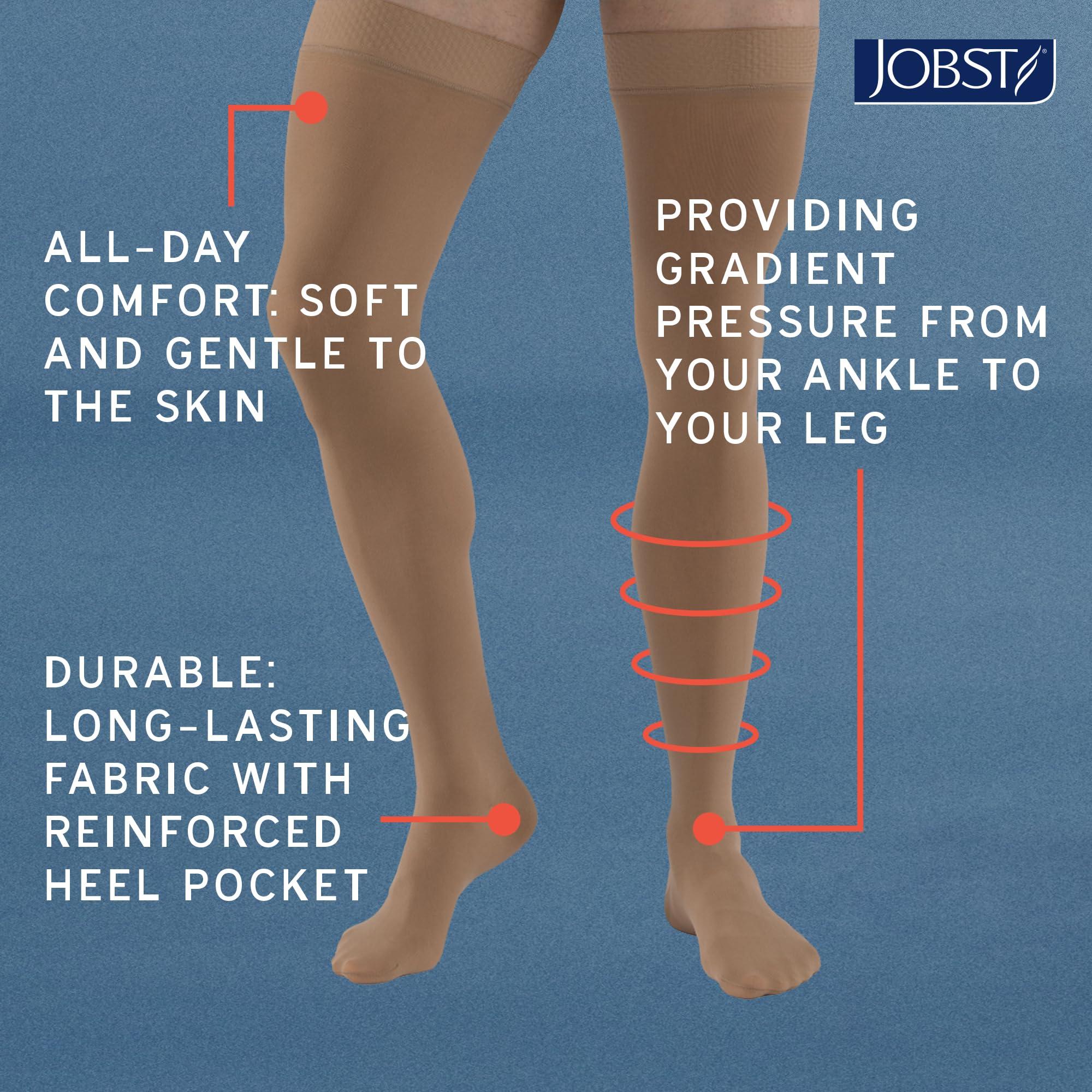 JOBST JOBST Relief Knee High Graduated Compression Socks, 20-30 mmHg - Comfortable Unisex Design - Closed Toe, Black, X-Large
