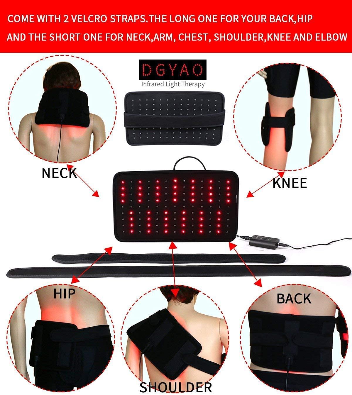 TUOB Red Light & Near Infrared Therapy Wrap FDA Cleared Led Light Therapy Back Pain Relief Device Wearable Deep Penetrating Pad Relief for Joints Knee Pain