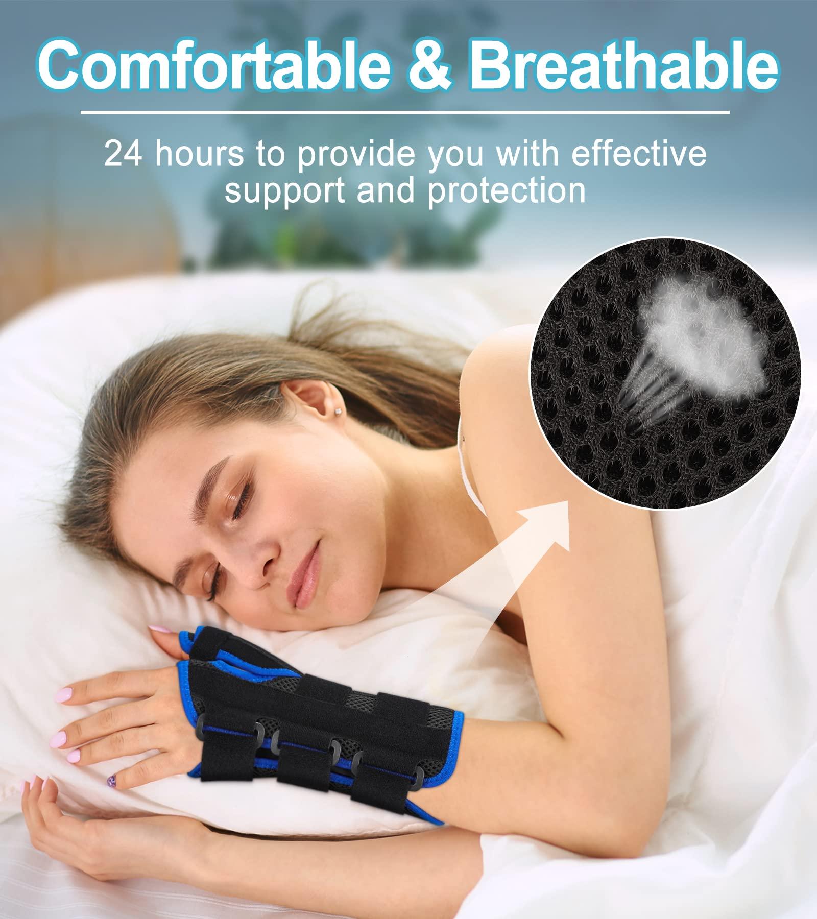 TISMOD TISMOD Carpal Tunnel Wrist Brace with Thumb Support,Adjustable Night Thumb Spica Splint Right Left Hand,Wrist Guard Stabilizer Support for Tendonitis,sprain,syndrome,De Quervain\'s Tenosynovitis