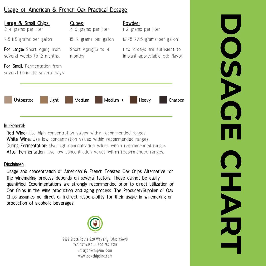 Oak Chips Inc. Oak Chips Inc. American Oak Chips Large Grade (Screened) for Brewing - Untoasted - 5 lbs - Perfect for Aging Wines, Spirits, Beer, and More!