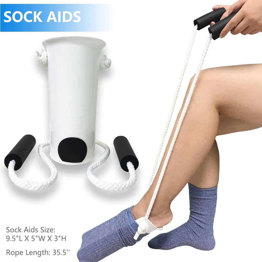 Nourislif 7PC Hip Kit For Seniors Total Hip Replacement Prime, Hip Replacement Kit After Surgery, Hip Replacement Recovery Kit With Grabber,Sock Aid,Leg Lifter,Dressing Stick,Shoehorn,Back Scratcher,Bath Loofah