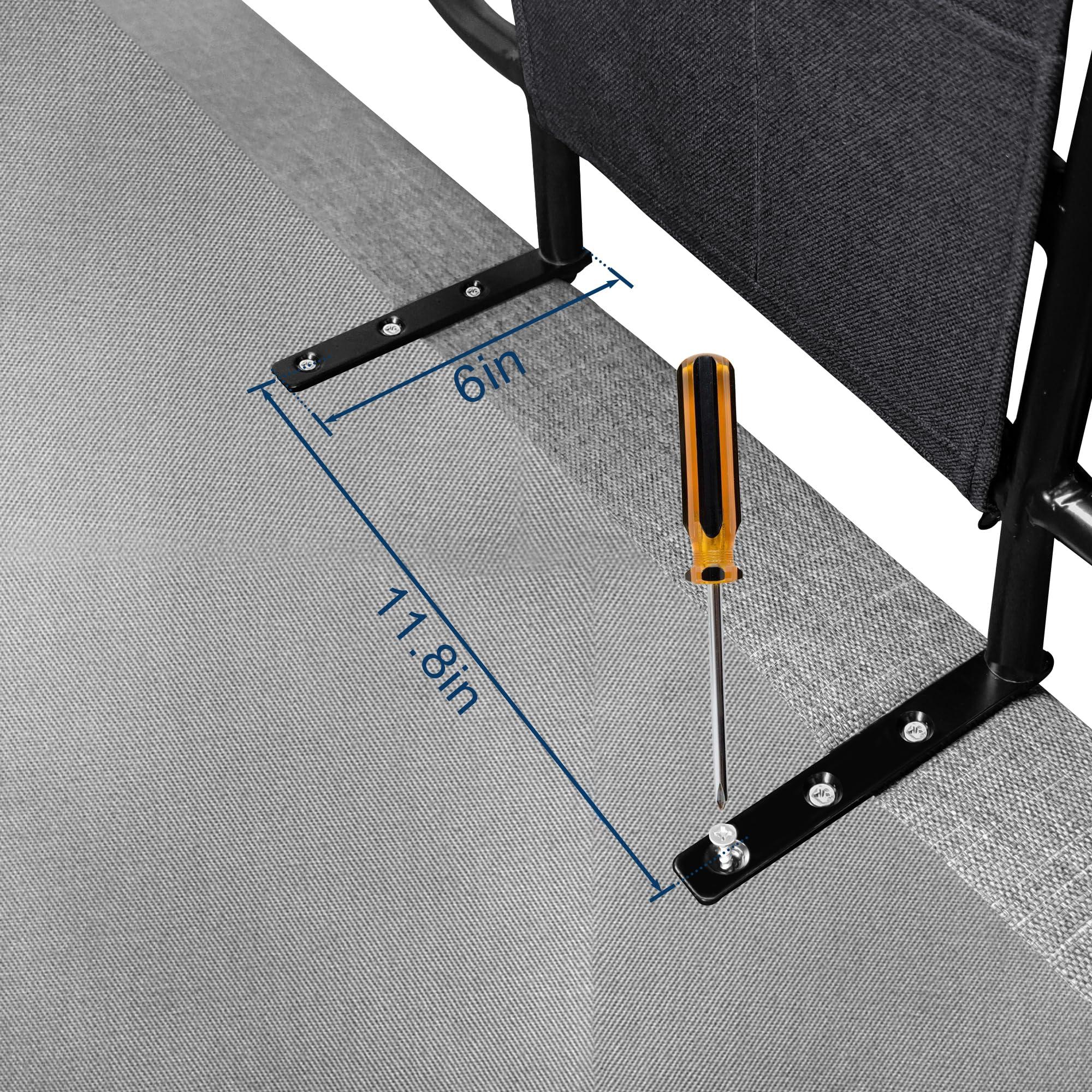 Skuehod Bed Side Rails for Adjustable Bed Base Pull Up Assist, Fit Wooden Base Only, for Mattress Under 12 Inches, Set of 2