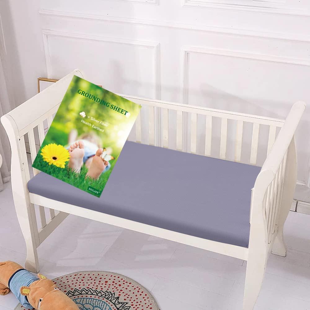 NIULAFR NIULAFR Grounding Sheets with Silver Fiber Grounding Keep Good Sleep, Natural Health(Grey, 27x52 inch)