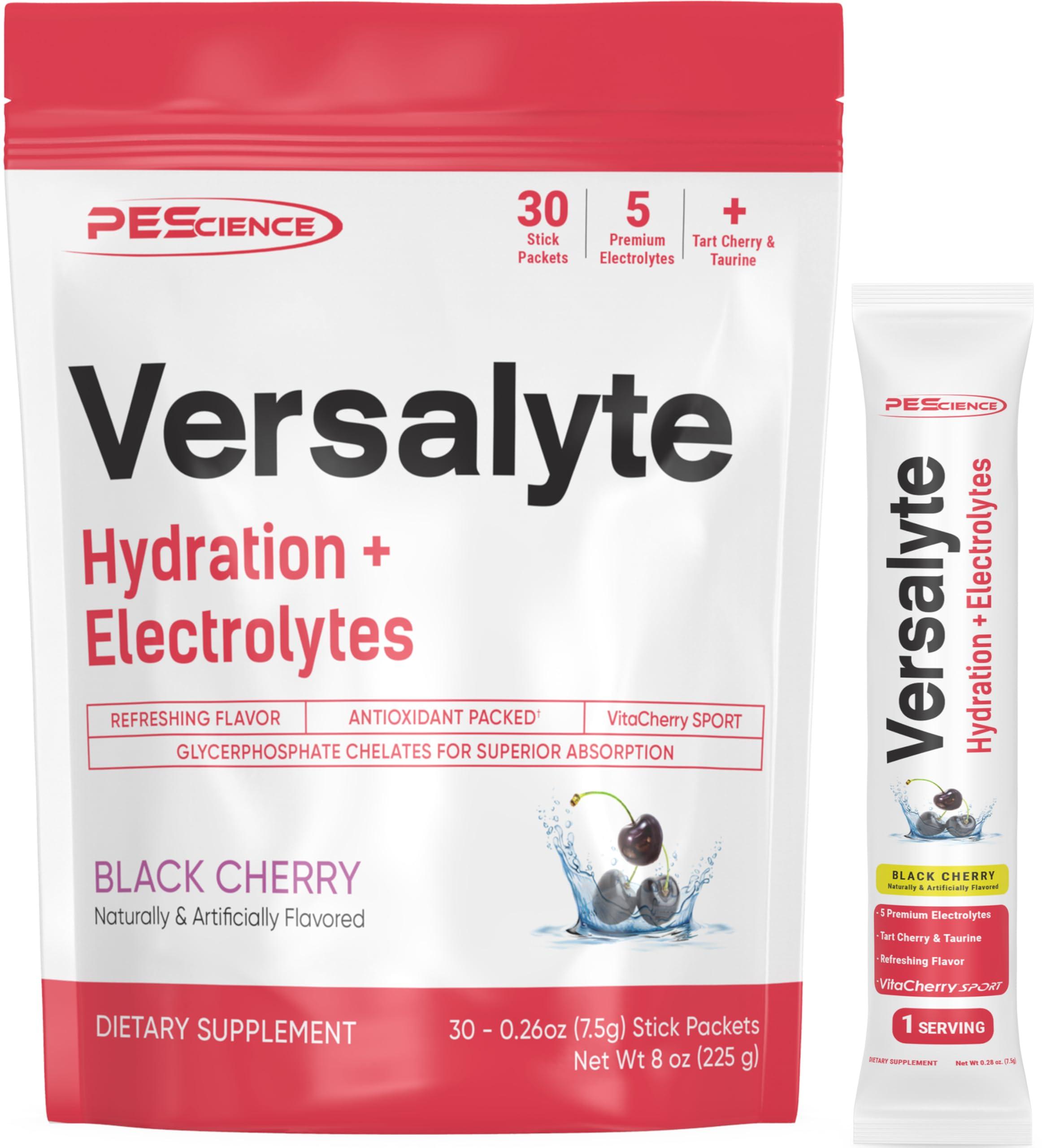 PEScience PEScience Versalyte Keto Electrolyte Powder, Sugar Free, Black Cherry, 30 Single Serving Packets, Hydration Powder