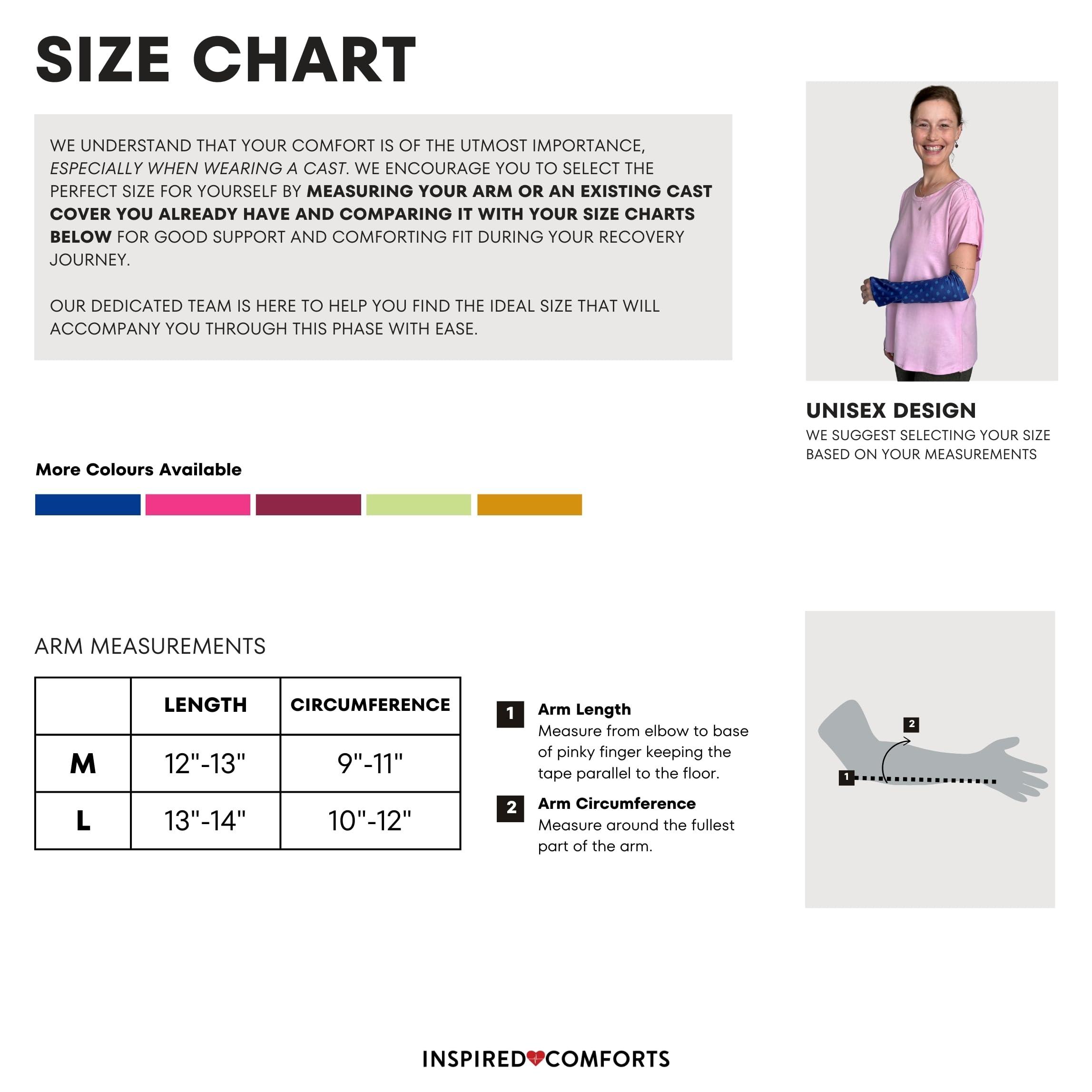 Inspired Comforts Inspired Comforts Reversible Arm Cast Cover - Washable, Stylish, Elastic Fit Planets Patterns_L