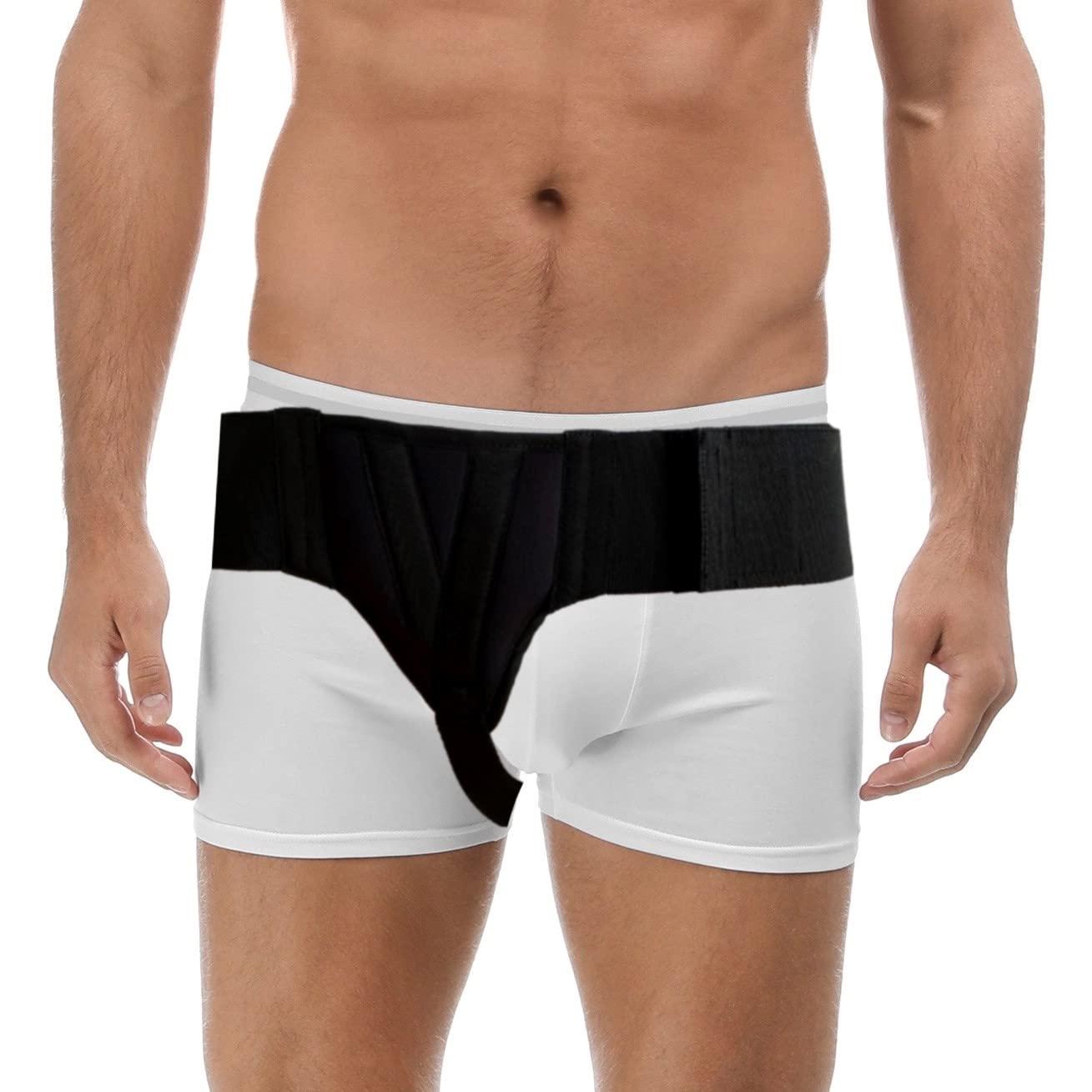 FlexaMed FlexaMed Right Side Inguinal Hernia Groin Belt with Compression Pad Black (M 32-36)