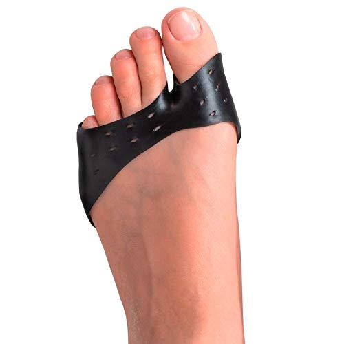 BRISON Metatarsal Pads Ball of Foot Cushions - Soft Gel Forefoot Sleeves Mortons Neuroma Callus Metatarsalgia Feet Pain Relief Bunion Forefoot Cushioning Relief Women Men - 2 Pairs - Black