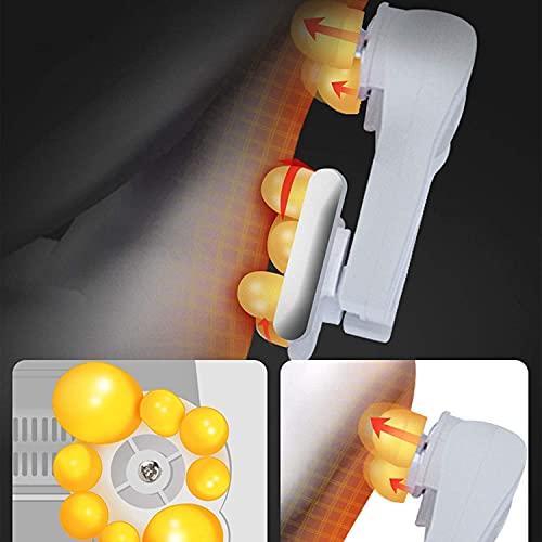 SMSOM SMSOM Back Massager - Back and Neck Massager Pillow, Heat Deep Tissue Kneading Massage for Full Body Muscle, Best Relaxation Gifts (Color : Gray)