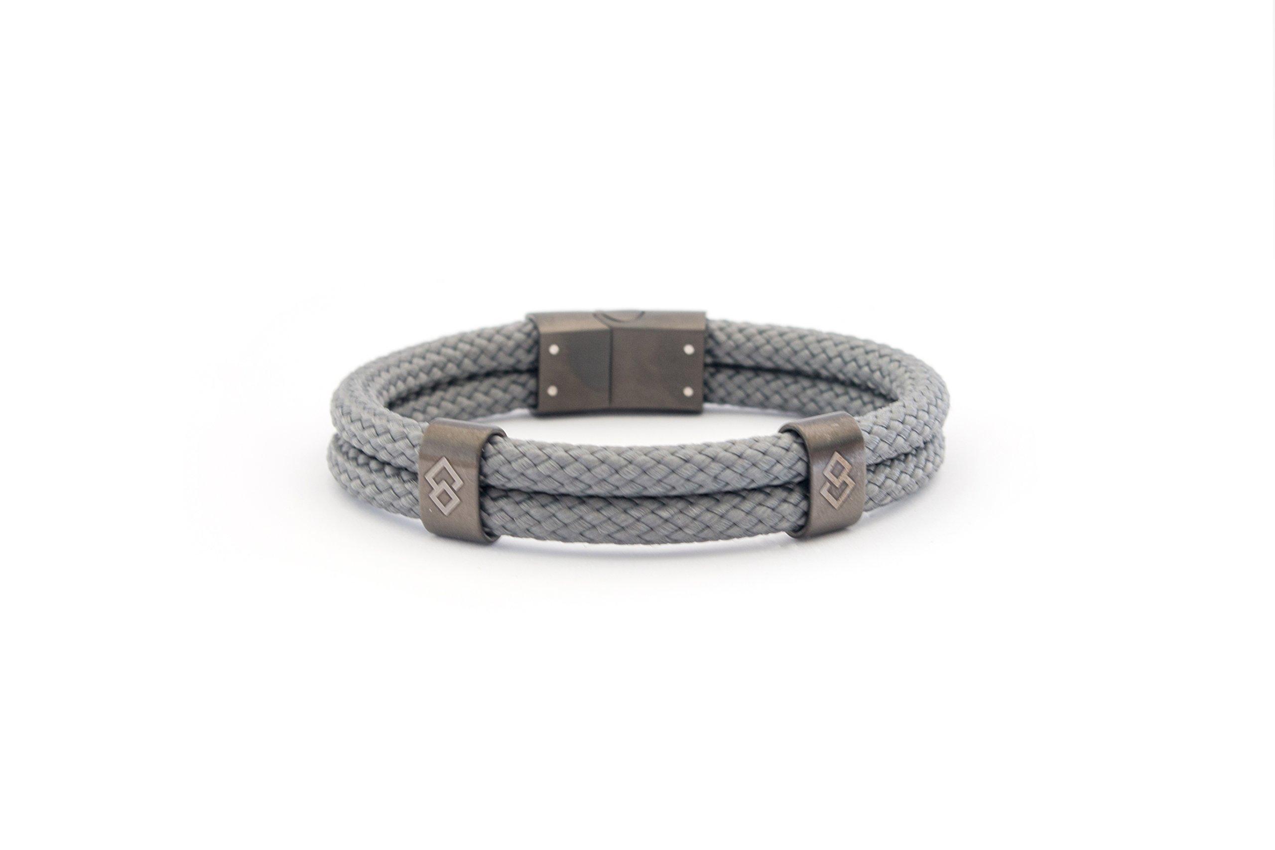 TRION:Z Trion:Z Zen Loop Duo Magnetic Field Therapy Wristband for Women & Men Featuring Patented ANSPO Technology (Charcoal, X-Large)