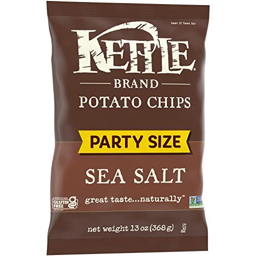 Kettle Brand Kettle Brand Potato Chips, Sea Salt Kettle Chips, Party Size, 13 Oz (Pack of 9)
