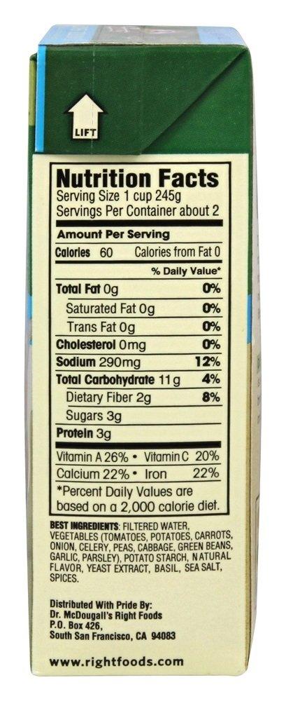 Dr. McDougall's Right Foods DR MCDOUGALLS SOUP RTS LGHT SODM GRDN VEGTBL, 17.9 OZ