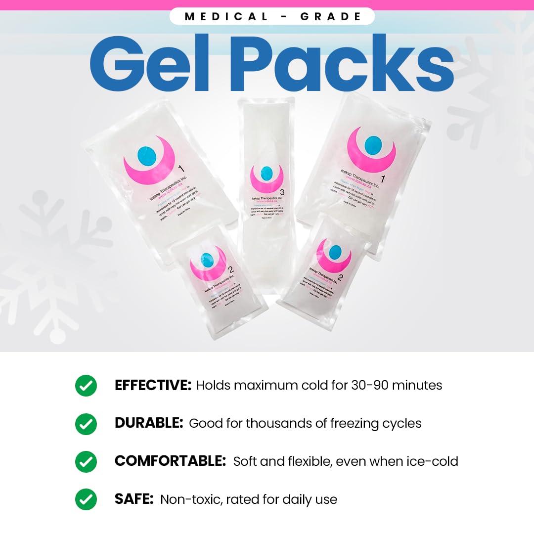 ICEKAP Icekap (2-Hour Cooling) Extra Strength Cold Cap, Adjustable Compression, Swappable Gel Packs. Class 1 Medical Device for Migraine, Scalp, Concussion Relief, Chemo. Comfortable Sizes & Machine Washable