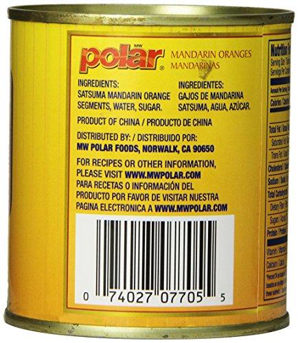 MW Polar MW Polar Canned Fruit, Mandarin Oranges, 11 Ounce (Pack of 24)