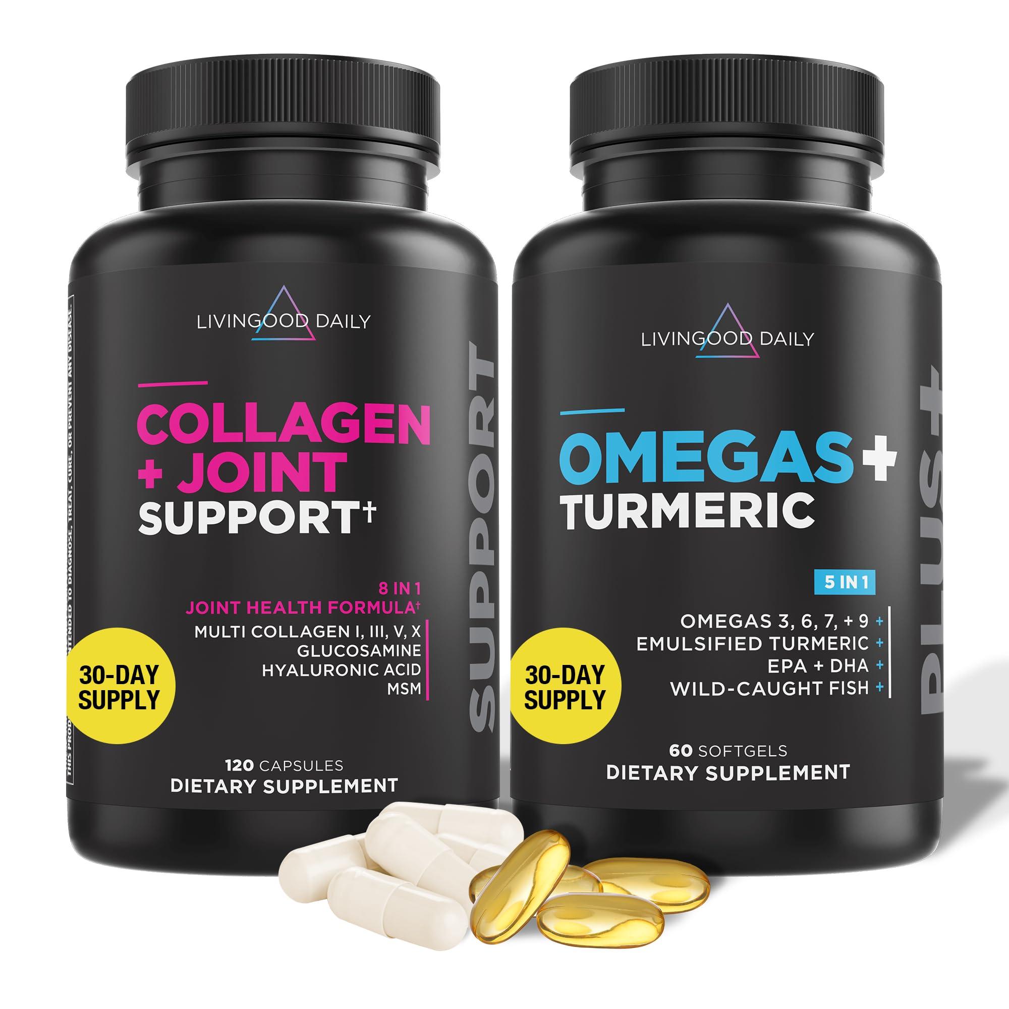Livingood Daily Livingood Daily Joint Support Bundle - Omega Fatty Acids with Collagen to Support The Overall Joint Health