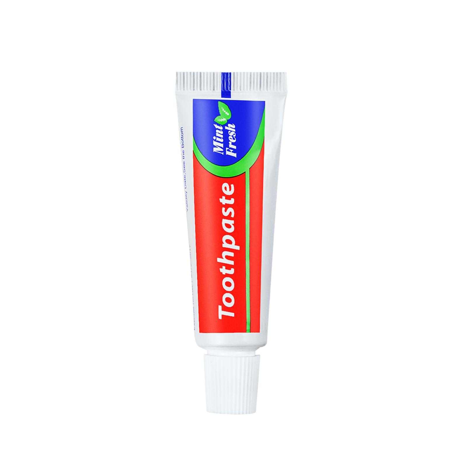 HAIFOTRVA HAIFOTRVA 100 Tubes Bulk Travel Size Toothpaste,Miniature 0.88oz(25g) Small Toothpaste Travel Size Bulk 1.3x3.93 inches Peppermint Mini Disposable Toothpaste for Hotel,Guests,Homeless,Charity