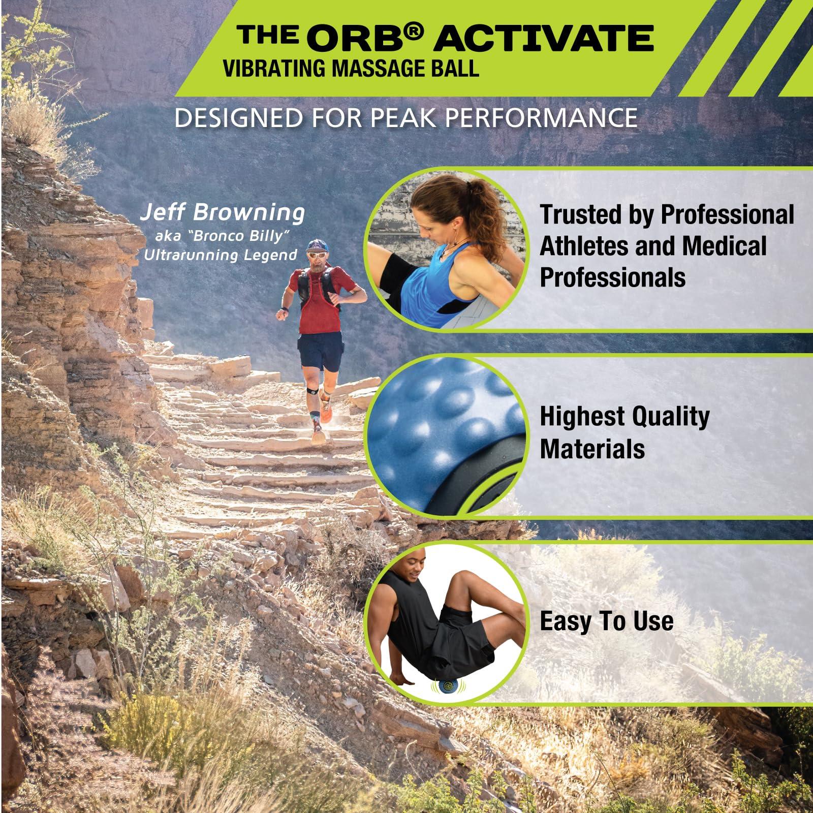 Pro-Tec Athletics Pro-Tec Athletics Orb Activate Vibrating Massage Ball 4.5, Blue, Deep Tissue, Muscle Relief, Hamstring, Quadriceps, Calf, Multi-Directional, Enhance Performance, Adult, Easy to Use, Working Out