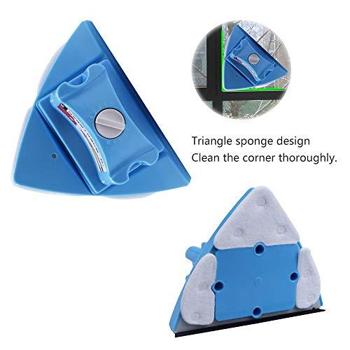 KOKITEA KOKITEA Double-Sided Window Cleaner Glass Wiper Magnetic Cleaning Tools, 5-Gears Adjustable Magnetic Glider Washing Brush Tools, for High-Rise Double Car Glazed Windows Thickness 0.3"-1.2" (Blue)