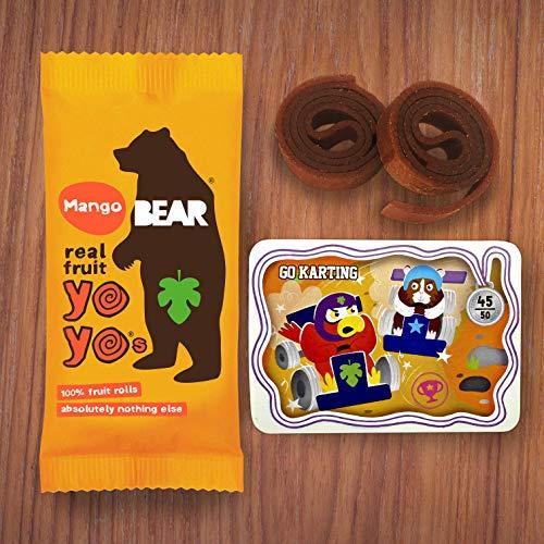 BEAR Bear Yoyo BEAR, Real Fruit Yoyos, 0.7 Oz, No added Sugar, All Natural, non GMO, Gluten Free, Vegan, Healthy on-the-go snack for kids & adults, Mango, 5 Count (Pack of 5)